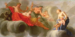 Venus presenteert Cupido aan Jupiter